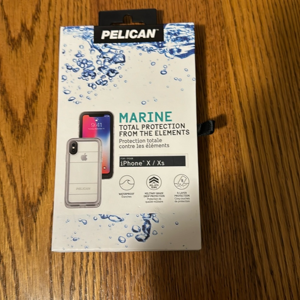 Pelican I phone (X) (XS) Maine grade case in clear